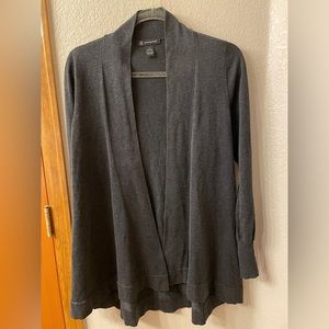 INC -Dark grey silk blend cardigan - small